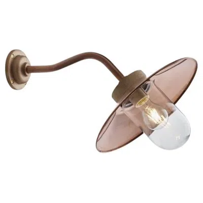 Pre-owned Tekna Quay Light 45° Lacquered Black Copper Clear Glass