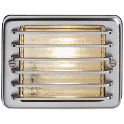 Pre-owned Tekna Steplight Led Semi-recessed Light With Brushed Chrome Finish & Clear Glass In Sand