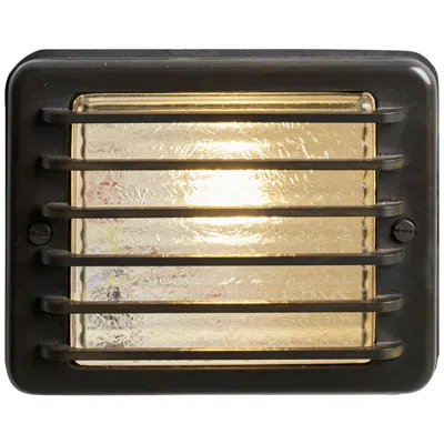 Pre-owned Tekna Steplight Led Semi-recessed Light With Dark Bronze Finish And Clear Glass In Black