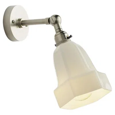 Pre-owned Tekna Stiffkey Ondine Wall Light With Brushed Nickel Finish In Sand