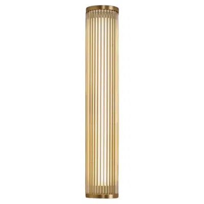 Pre-owned Tekna Stockles Vertical Wall Light With Sateen Brass Finish In Sand
