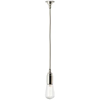 Pre-owned Tekna Thorn Pete Grip-c Pendant Light With Brushed Nickel Finish & Ceiling Plate In Transparent