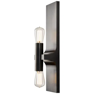 Pre-owned Tekna Walcott Twin Wall Light With Dark Bronze Finish In Transparent