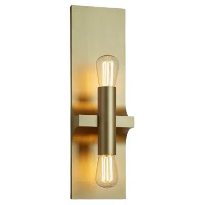 Pre-owned Tekna Walcott Twin Wall Light With Lacquered Sateen Brass Finish In Sand