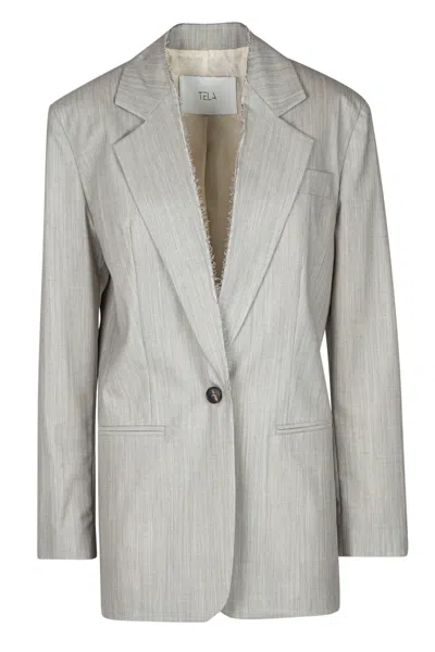 TELA TELA - JACKET - 450486 - LIGHT GREY
