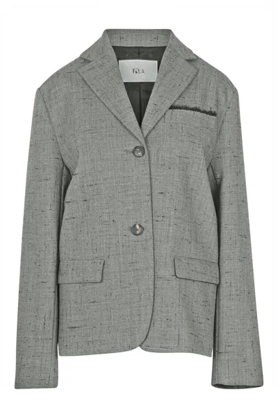 Tela - Jacket - 460442 - Grey In Gray