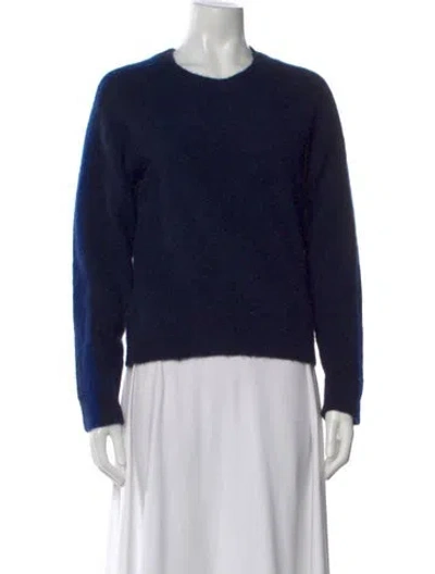 Pre-owned Tela Alpaca Crew Neck Sweater In Blue