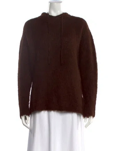 Pre-owned Tela Alpaca Crew Neck Sweater In Brown