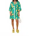 Tela Bananas Mini Dress In Green/ Yellow In Green