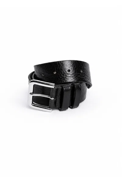 Tela Belt Belt  With Silver Buckle In Black