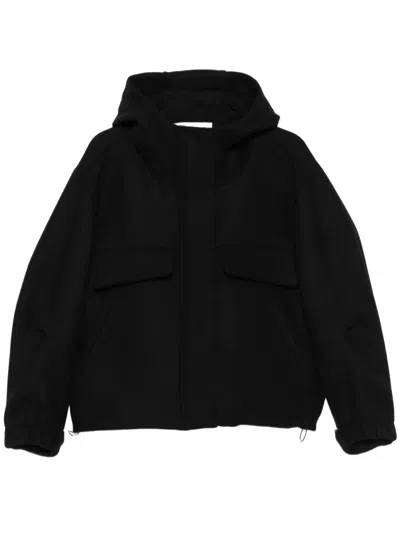Tela Black Niki Boxy Wool-blend Jacket