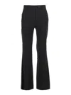 Tela Black Pants With Belt Loops In Linen And Viscose Blend Woman In Black