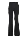 Tela Black Pants With Belt Loops In Linen And Viscose Blend Woman In Black