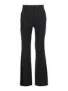 Tela Black Pants With Belt Loops In Linen And Viscose Blend Woman In Black