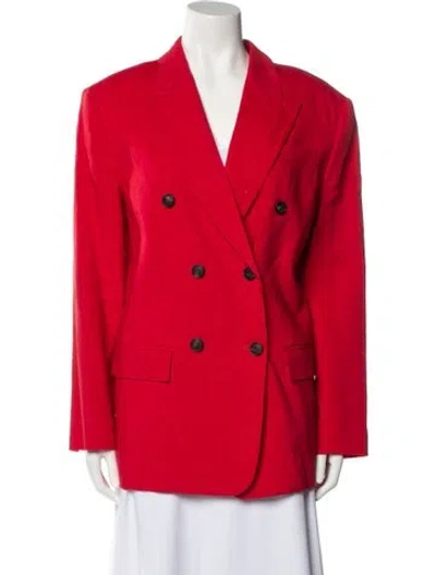 Pre-owned Tela Blazer In Red