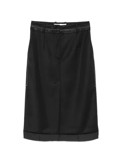 Tela Brianna Midi Skirt In Black