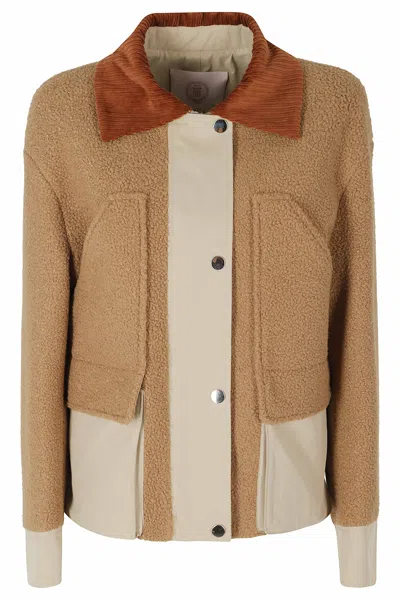 Tela Brown Cooper Corduroy Collar Cotton-blend Jacket