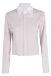 Tela Striped-pattern Long-sleeve Shirt In Pink