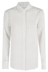 Tela Canvas Shirt With Classic Collar In Neutral