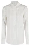 Tela Canvas Shirt With Classic Collar In White