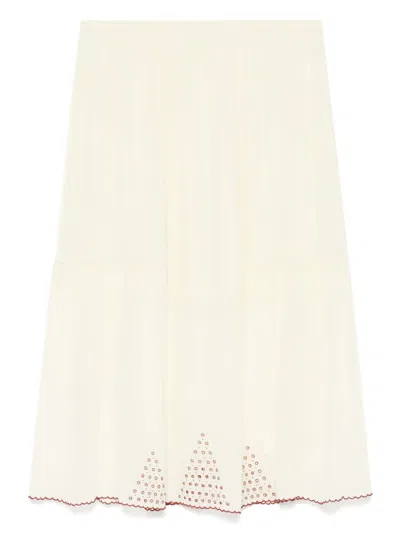 Tela Chantal Midi Skirt In Yellow