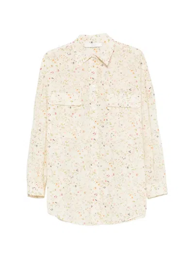 Tela Cialda Floral-print Chest-pocket Shirt In Neutral