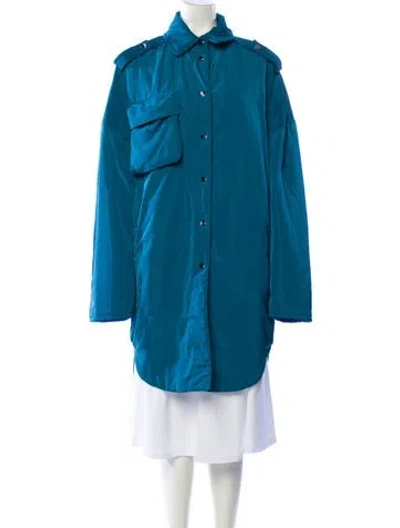 Pre-owned Tela Coat In Blue