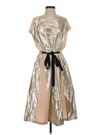 Pre-owned Tela Cocktail Dress In Tan