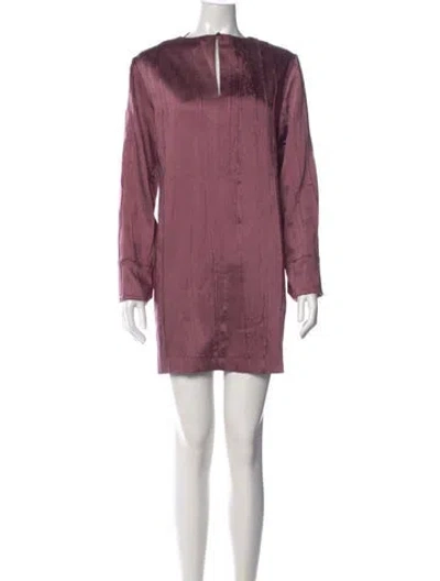 Pre-owned Tela Crew Neck Mini Dress