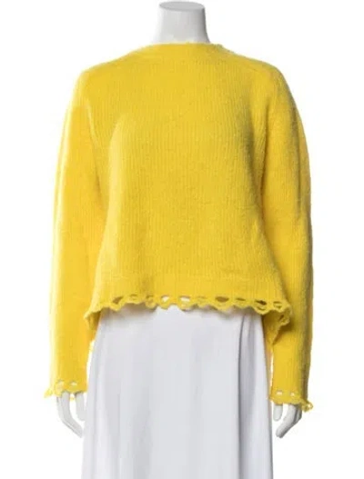 Pre-owned Tela Crew Neck Sweater In Yellow