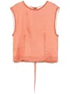Tela Cropped Tank Top In Orange