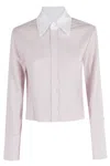Tela Striped-pattern Long-sleeve Shirt In White