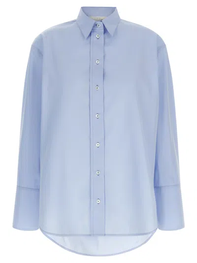 Tela Dayane Asymmetrical-hem Shirt In Blue