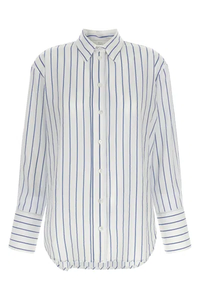 Tela Dayane Striped Cotton Shirt In White