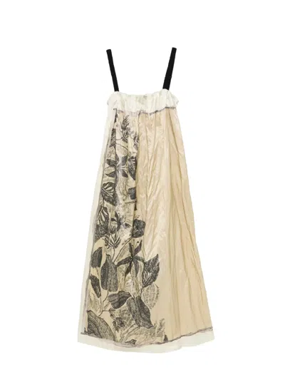 Tela D.erin Floral-print Midi Dress In Brown