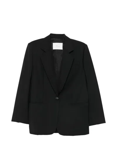 Tela Diver Notched-lapel Blazer In Blue