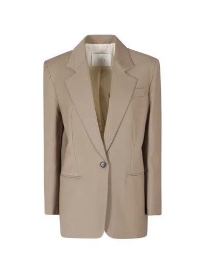Tela Dove Diver Single-breasted Notched-lapels Blazer In Gray
