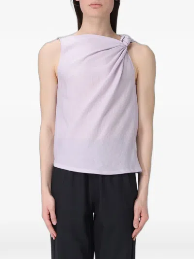 Tela Draped Knot-detail Blouse In Purple