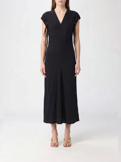Tela Dress Woman Color Black In Blue
