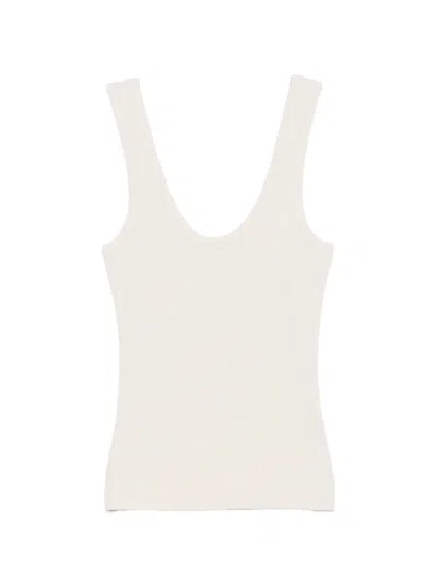Tela D.sofia Ribbed Tank Top In Neutral
