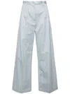 Tela Edamame High-waist Palazzo Trousers In Grau
