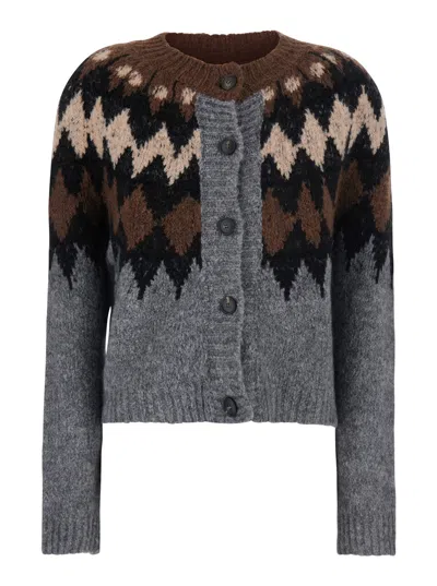 Tela Eiko Cardigan In Gray