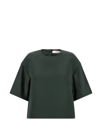 Tela Emily Cropped Blouse In Green