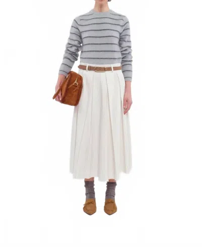 Tela Enola Striped Sweater In Light Blue/ Teal In Gray