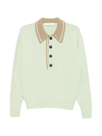 Tela Farida Polo Sweater In Green