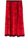 Tela Flame Skirt In Red
