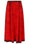 Tela Flame Skirt In Rosso