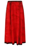 Tela Flame Skirt In Red
