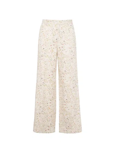 Tela Floral-print Trousers In Neutral