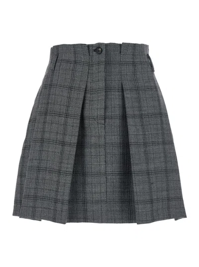 Tela Gaby Straight-hem Skirt With Side Pockets In Gray